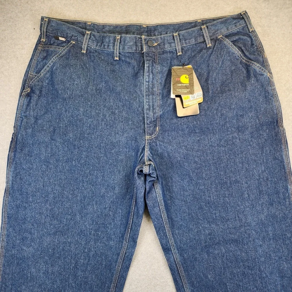 NEW Carhartt FR Jeans Mens 46X30 Flame Resistant Utility‎ Work Blue FRB13-DNM